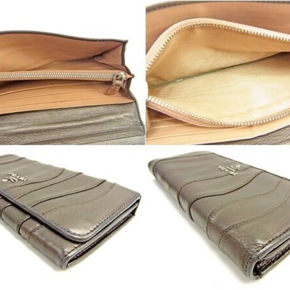 Prada Wallet Purse Long Wallet Silver Pink Woman Authentic Used - Picture 6 of 6